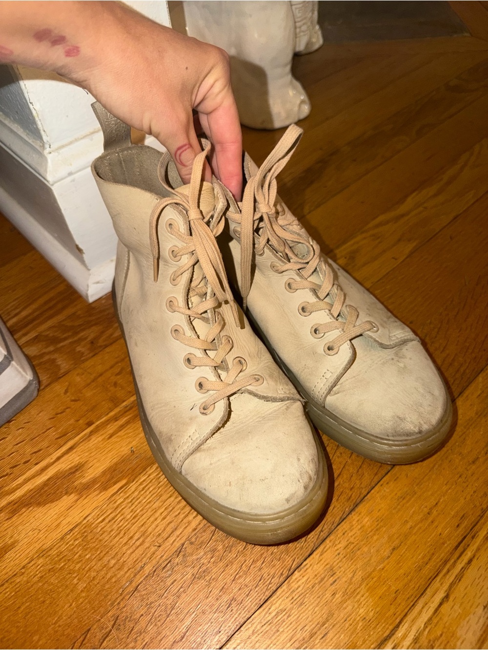 Dr Martens Neutral Tan Lace-Up Boots